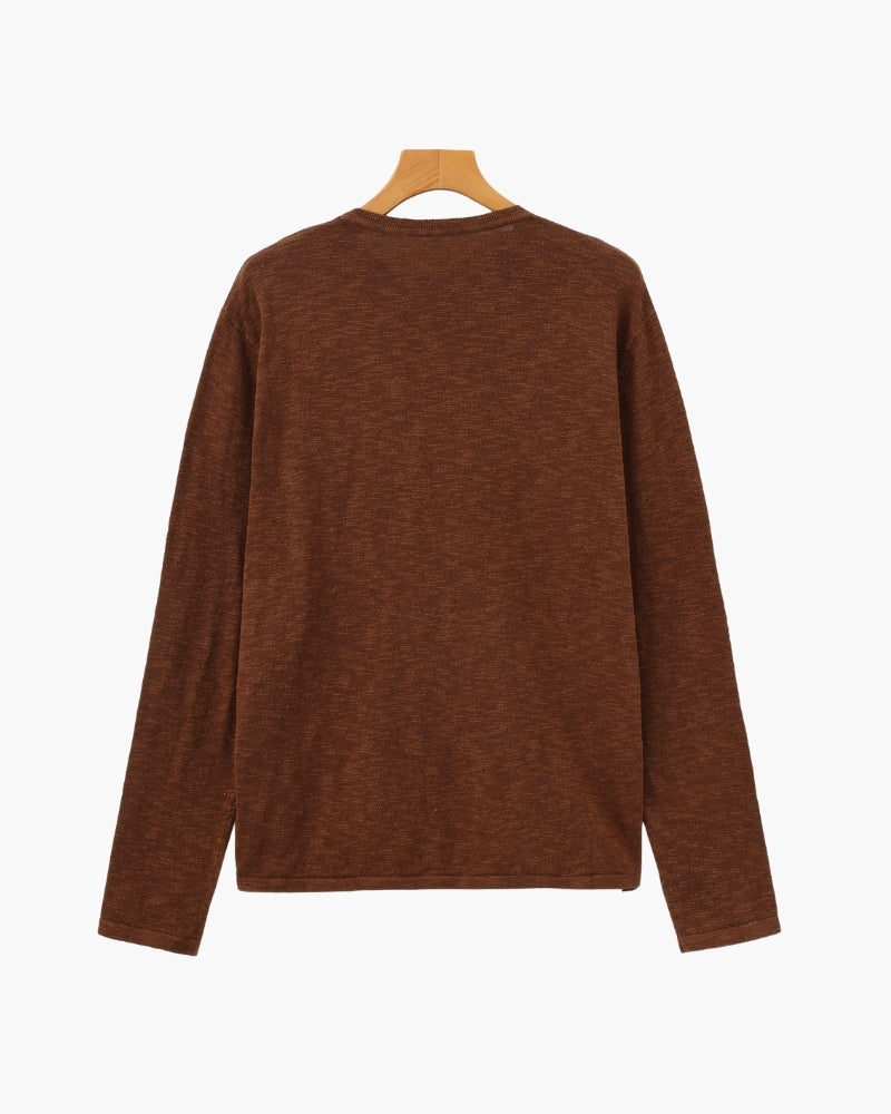 Linen Cotton Essential Crewneck - Iron & Oak