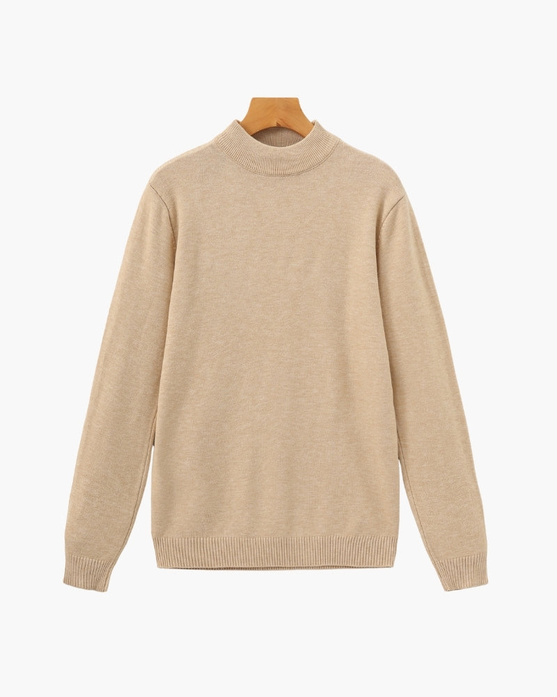 Essential Ribbed Mock Neck Sweater - Iron & Oak