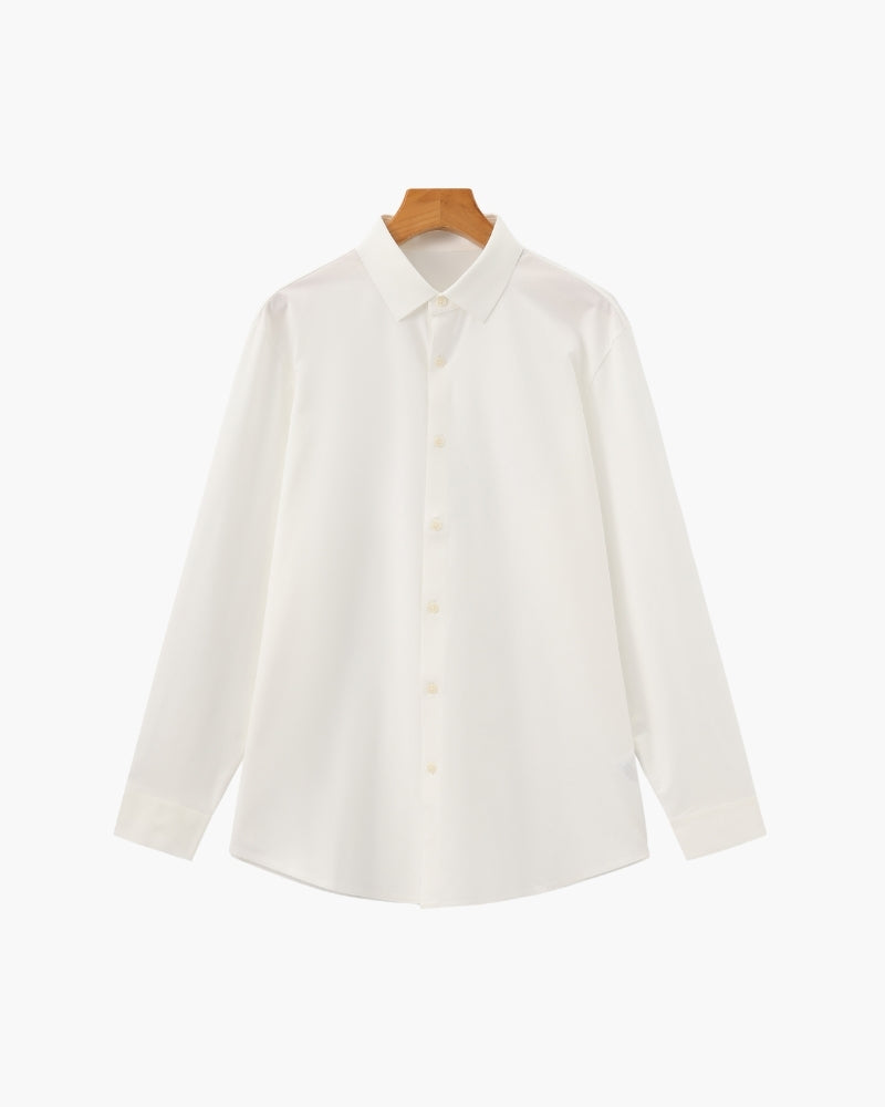 Tailored Cotton Flex Shirt - Iron & Oak
