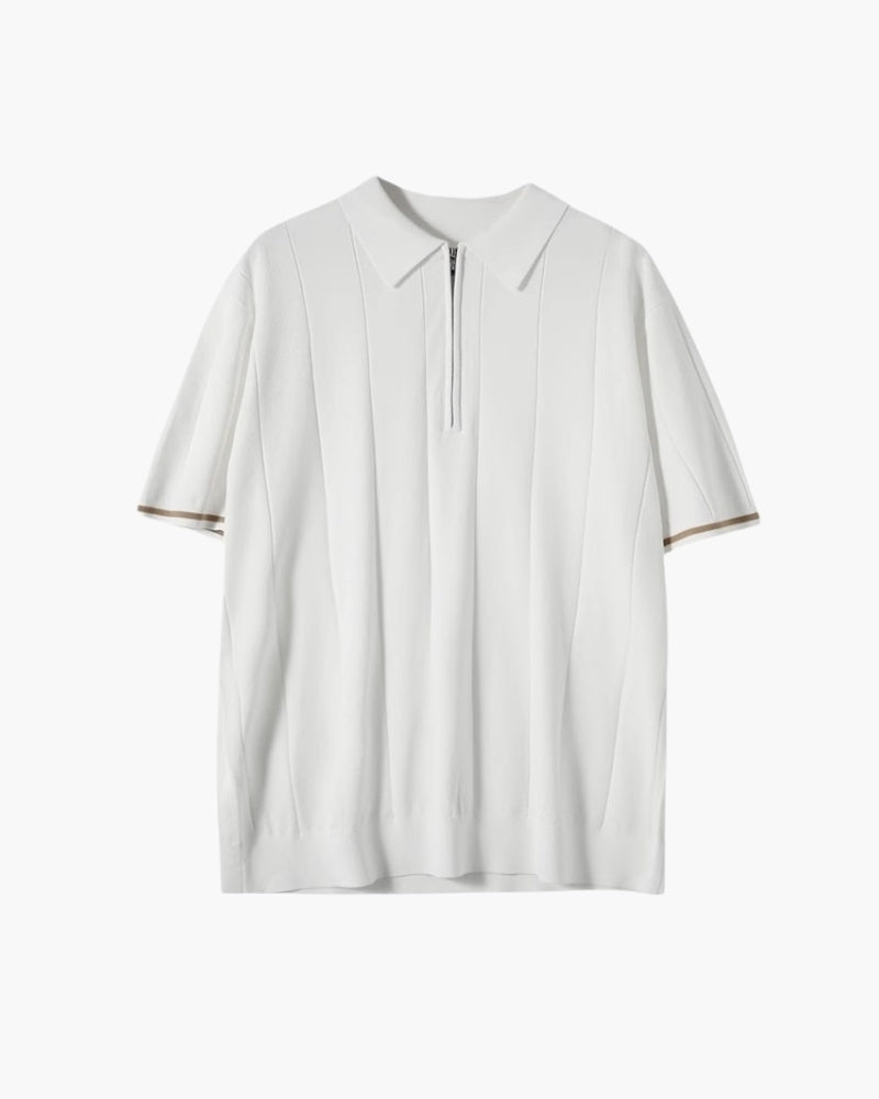 Signature Contrast Trim Polo - Iron & Oak