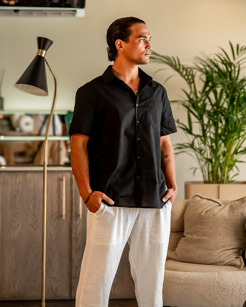 Cape Town - Linen Shirt (Shortsleeve) - Iron & Oak