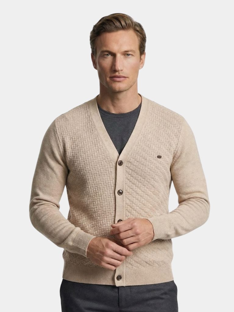 V Neck Knitwear Cardigan - Iron & Oak