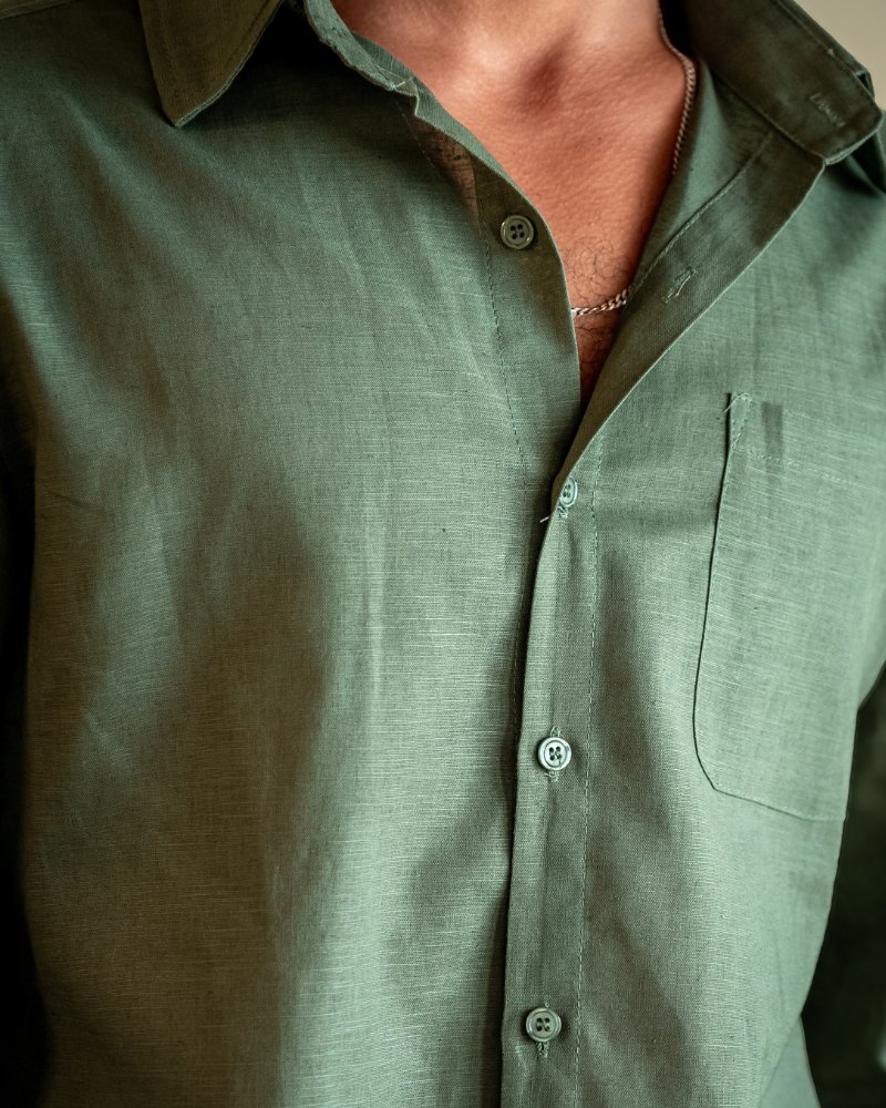 Cape Town - 100% Linen Shirt - Iron & Oak