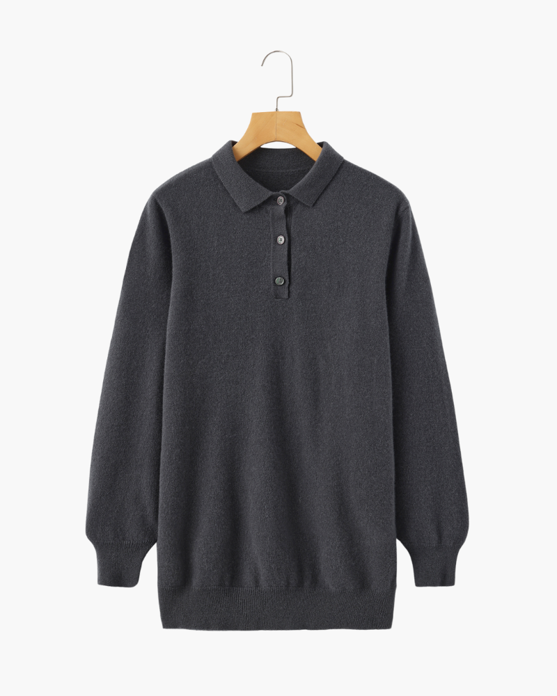 100% Cashmere Polo - Iron & Oak