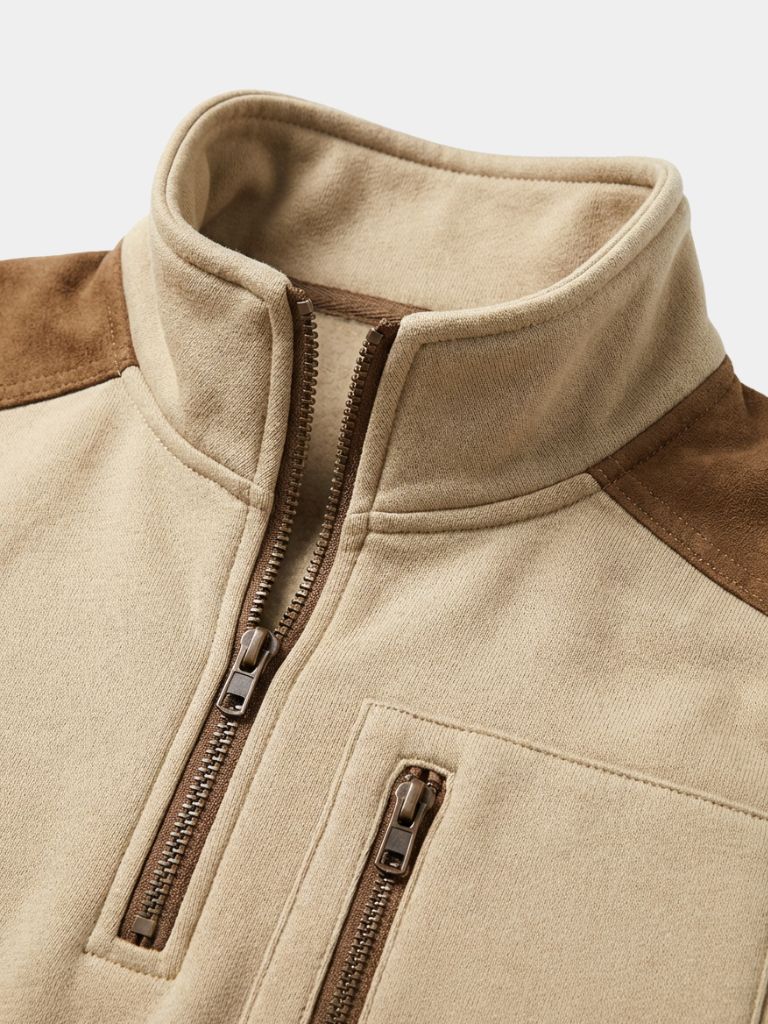 Urban Explorer High Collar Quarter Zip Pullover - Iron & Oak