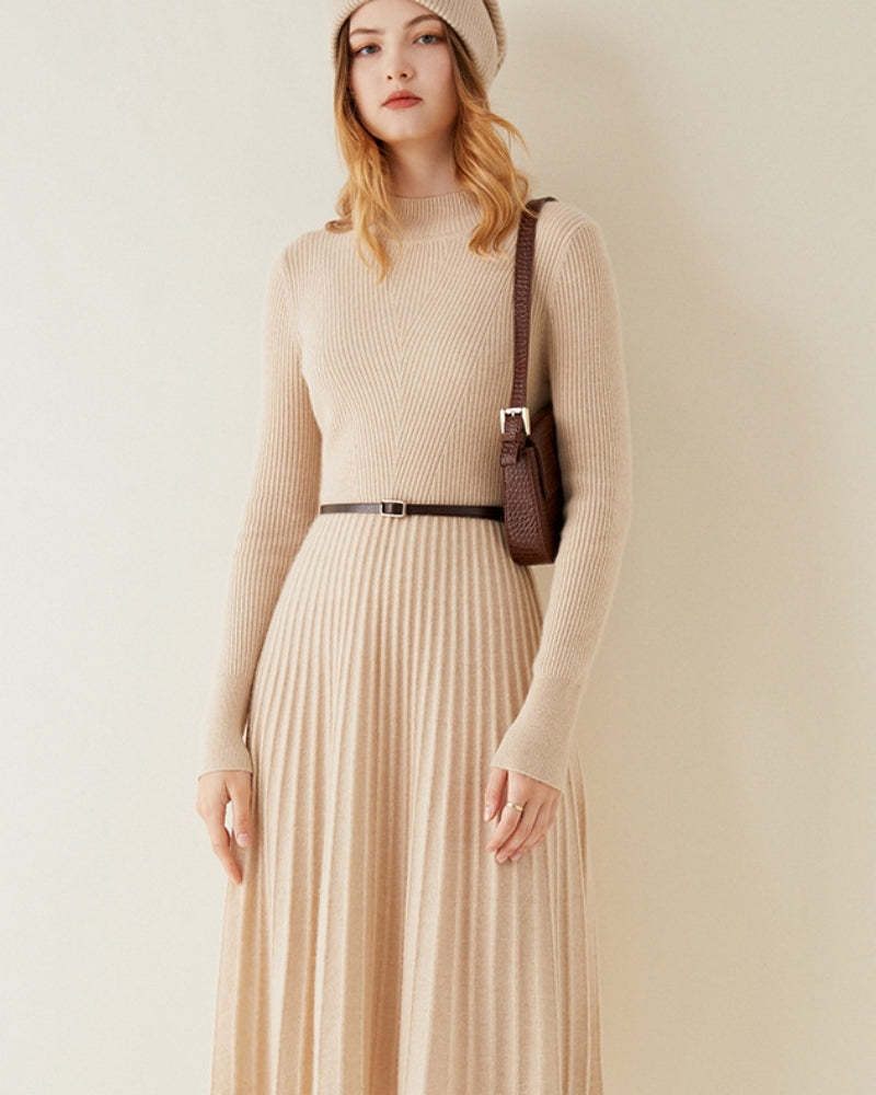 Pure Cashmere Flare Dress - Iron & Oak