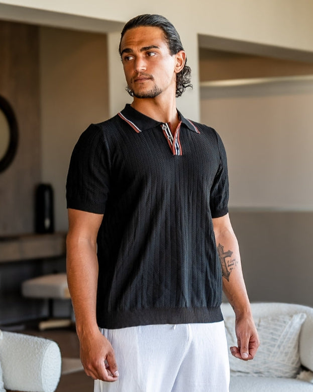 Ashford Knit Polo - Iron & Oak
