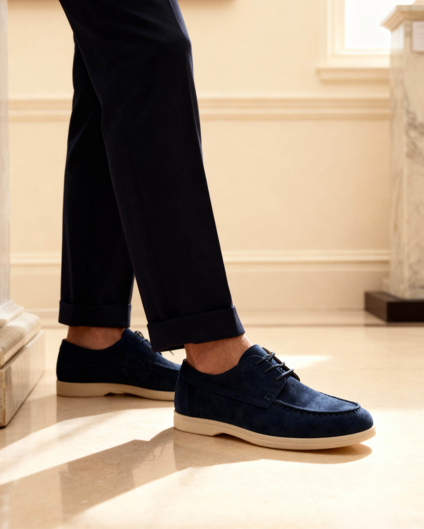 Premium Suede Lace Shoes - Iron & Oak