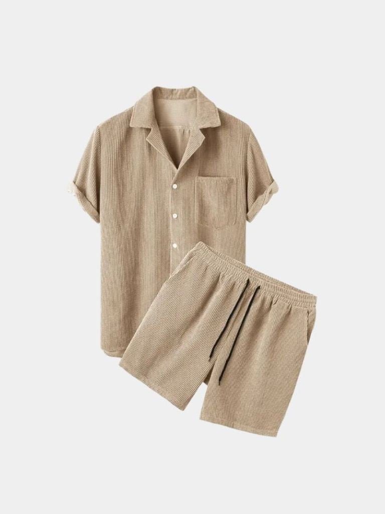 Summer Corduroy Set Shorts and Shirt - Iron & Oak
