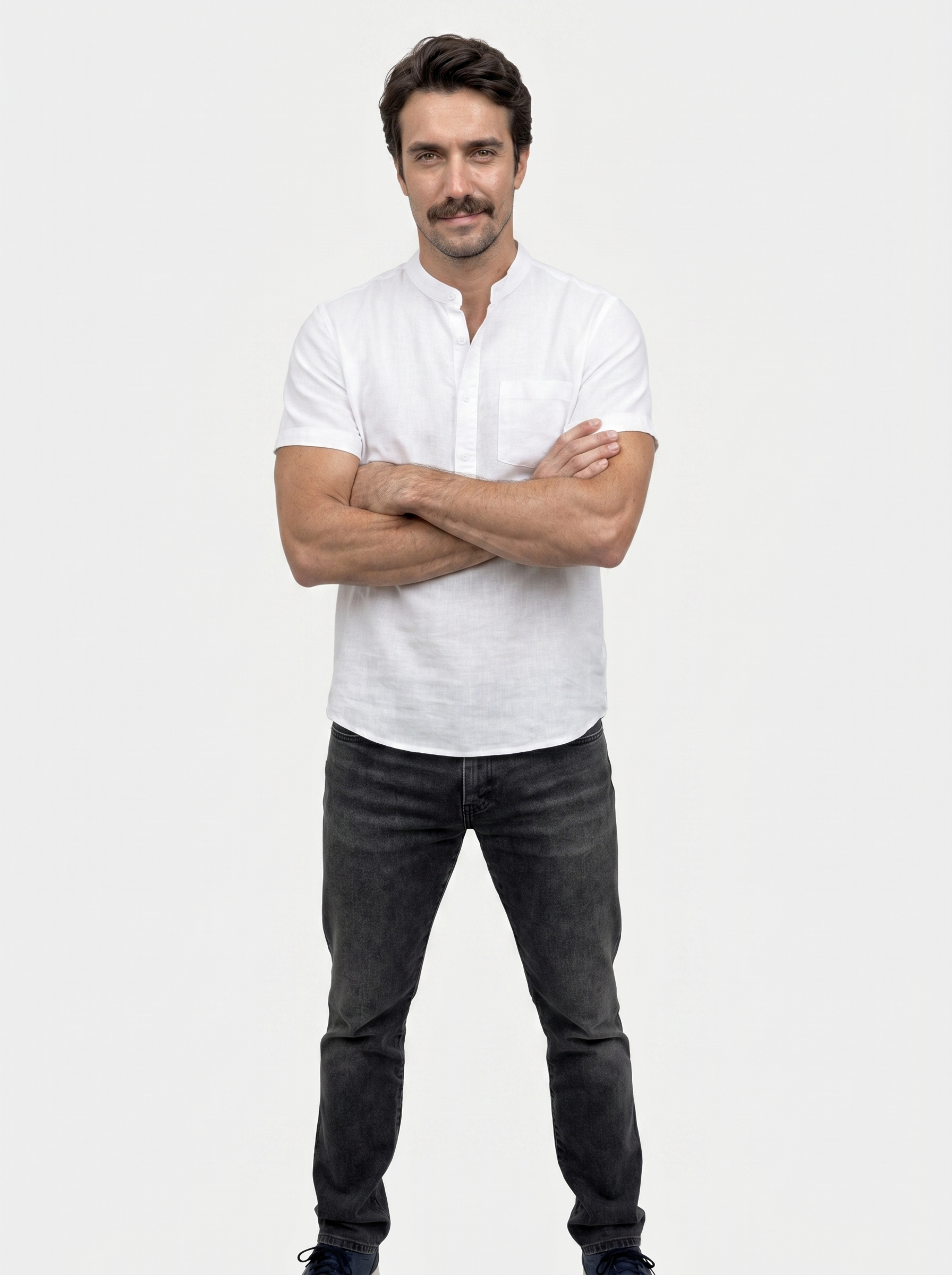 White Wellspring Linen T-Shirt - Iron & Oak