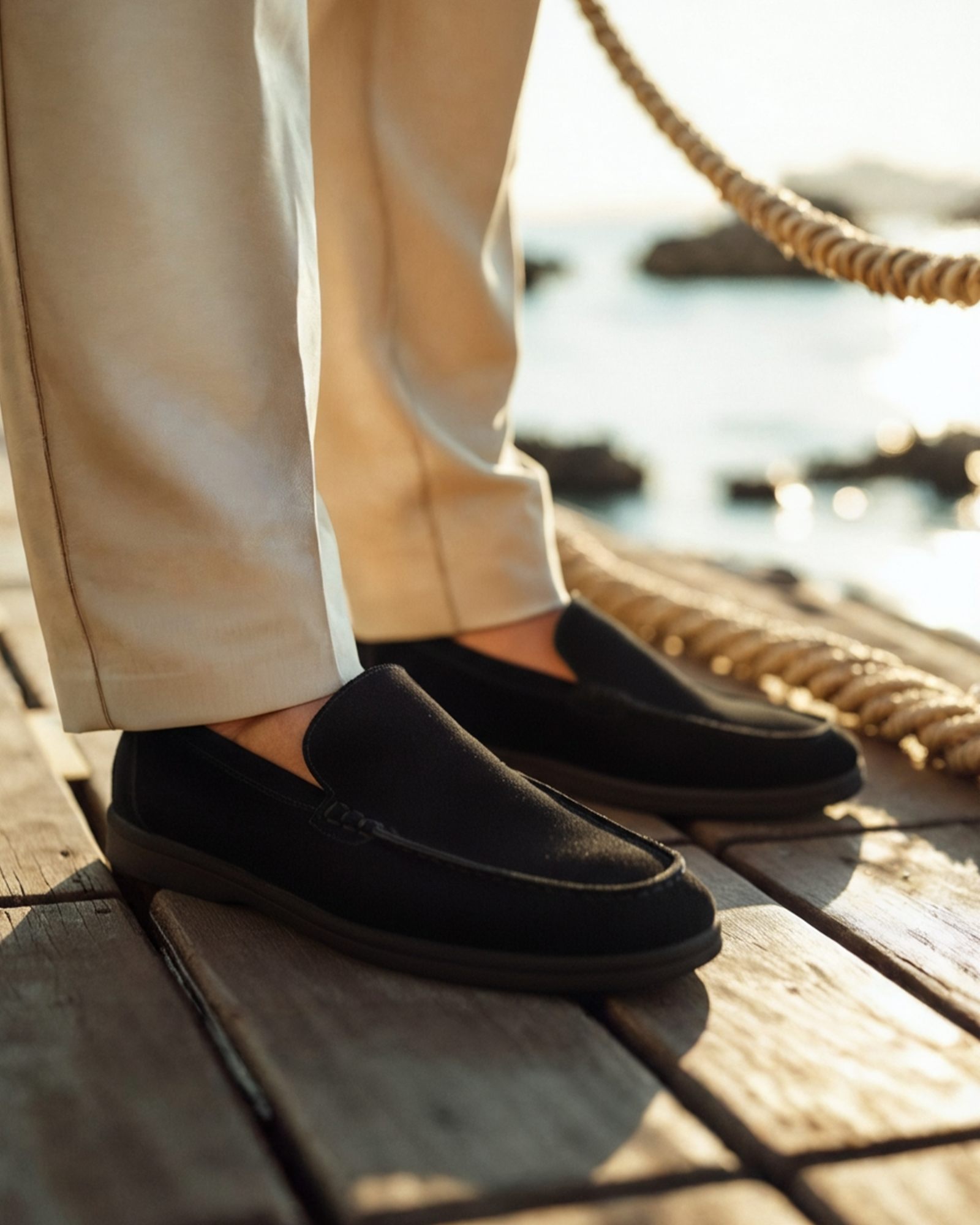 Premium Suede Loafers - Black Soles - Iron & Oak