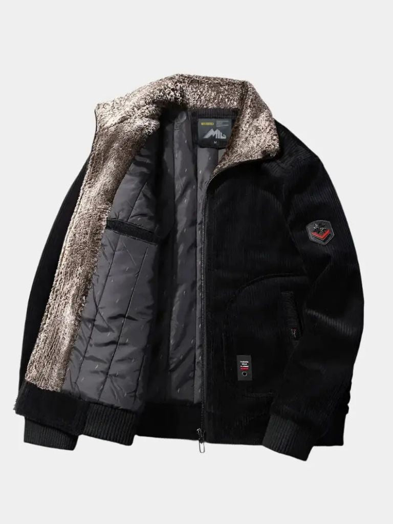 Thermal Windbreaker Corduroy Jacket - Iron & Oak