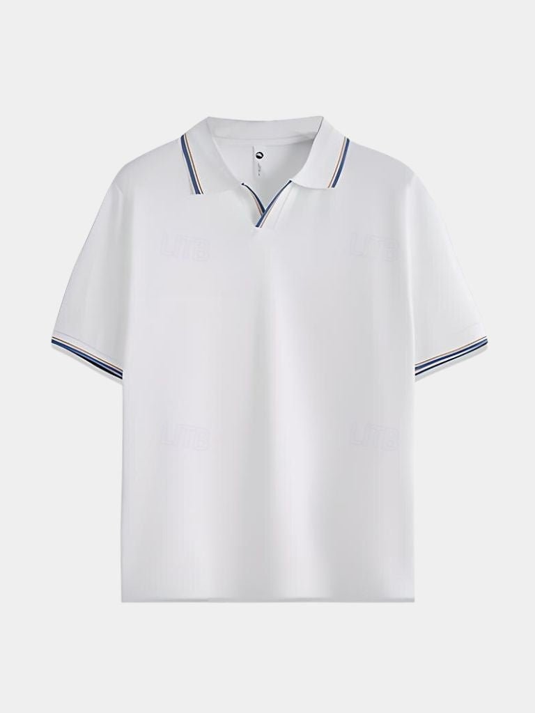 Timeless Black V-Neck Polo - Iron & Oak