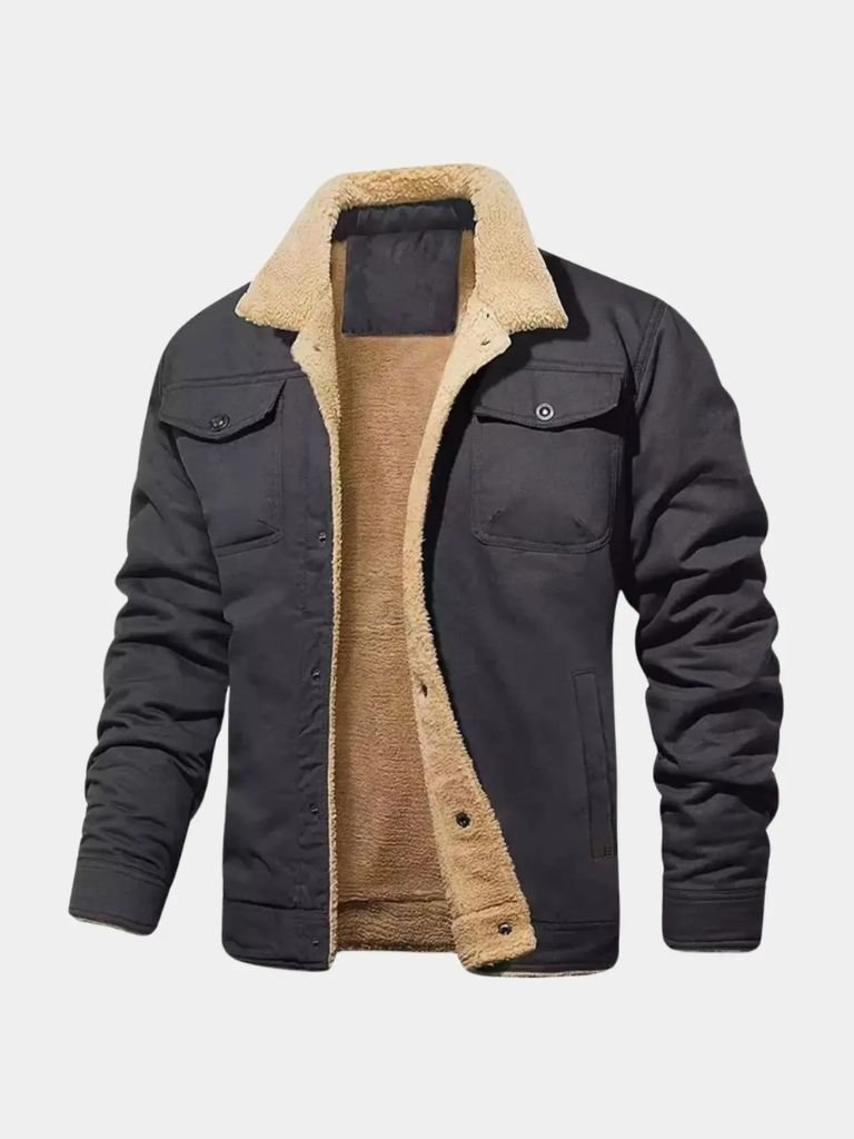 Vintage Fleece Bomber Jacket - Iron & Oak