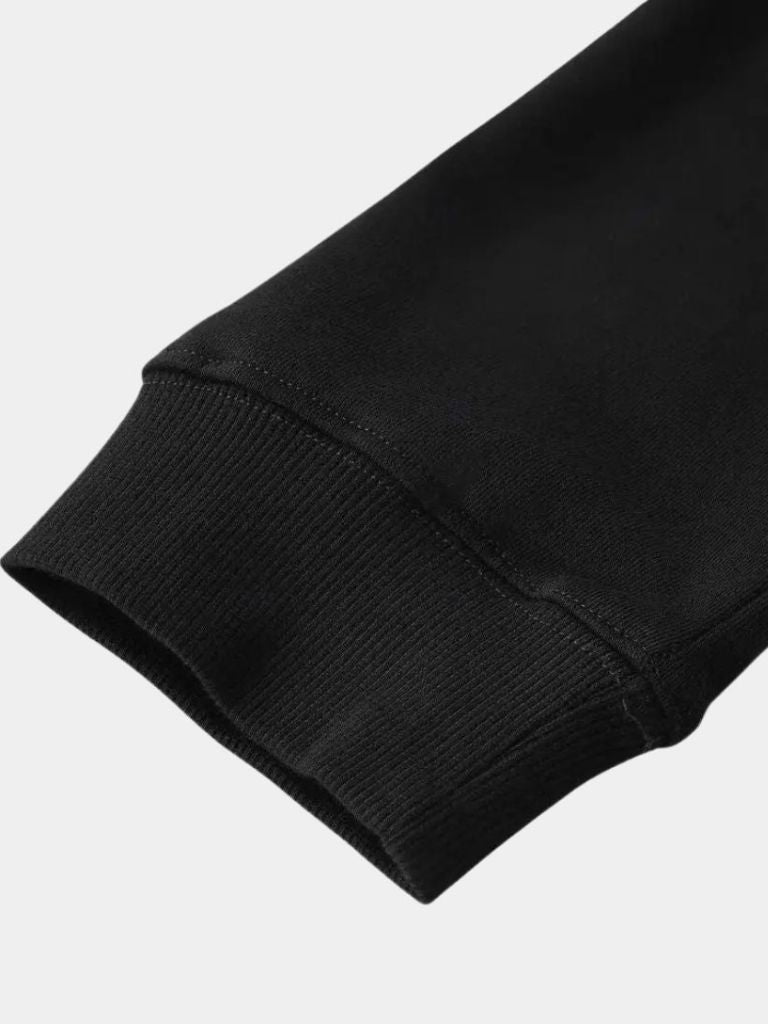 Zip Black Lapel Sports Sweatshirt - Iron & Oak